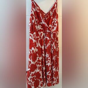 H&M Pleated Dress. Beautiful vibrant orange tones. Great fit.